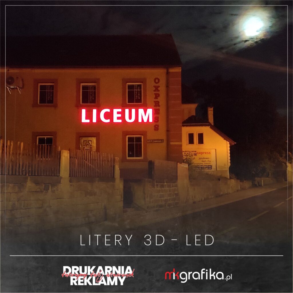 litery świetlne 3D led
